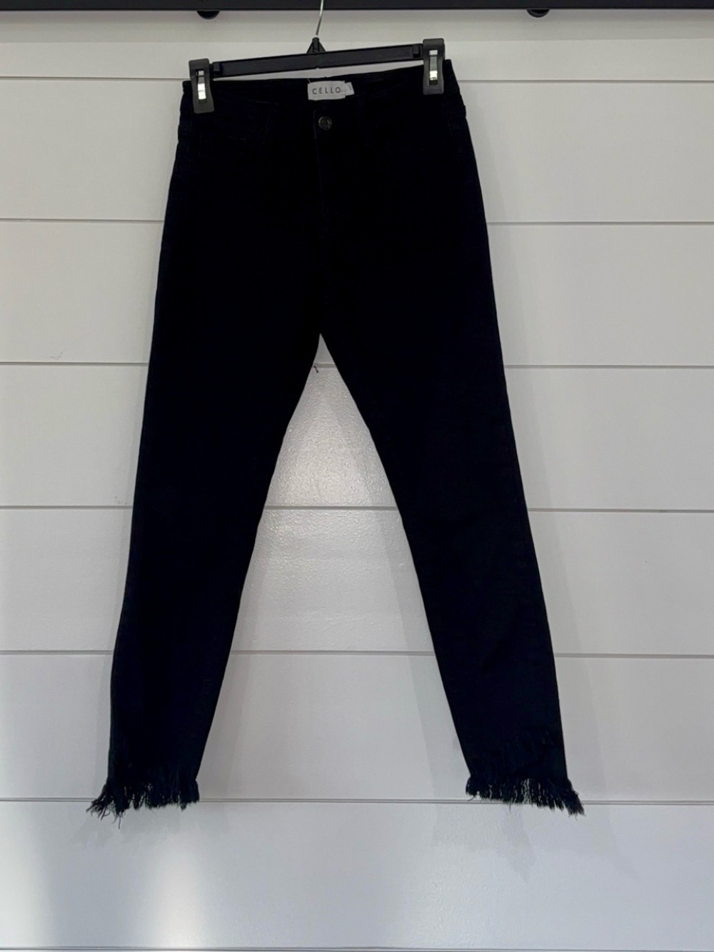 CELLO Black Frayed Hem Women's Jeans